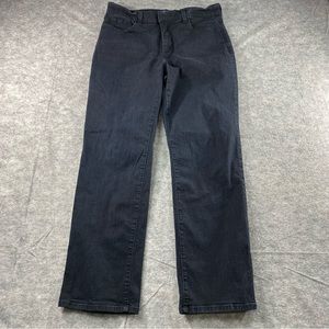 NYDJ Womens Black Lift Tuck‎ Technology Straight Leg Jeans Size 12P